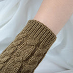 Autumn Winter Solid Color Students Write Keep Warm Korean Knitting Lady Fingerless Protection Hand Hair Mouth Hemp Gloves Women