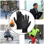 Autumn/Winter Warm Windproof  Waterproof Touch Screen Gloves for Men and Women Ideal for Outdoor Fishing Running Cycling, Skiing