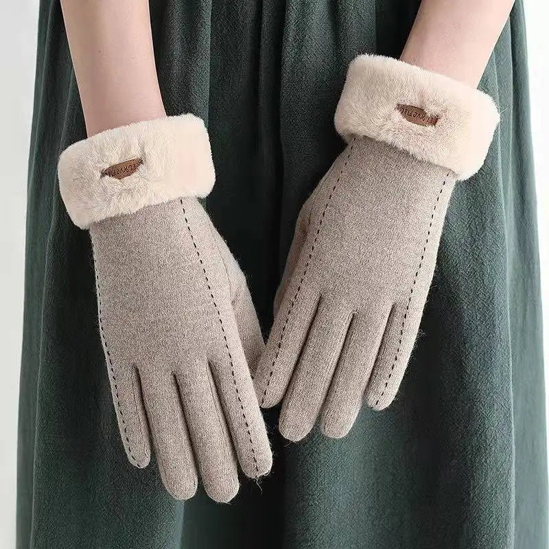 1Pairs Womens Gloves Winter Touchscreen Texting Phone Warmth Windproof Gloves Fleece Lined Cold Weather Suitable for Dailywear