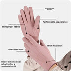 1Pairs Womens Gloves Winter Touchscreen Texting Phone Warmth Windproof Gloves Fleece Lined Cold Weather Suitable for Dailywear