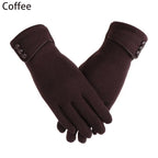 1Pair Women Winter Warm Gloves Touch Screen Fleece Lined Thermal Mittens Driving Ski Windproof Gloves