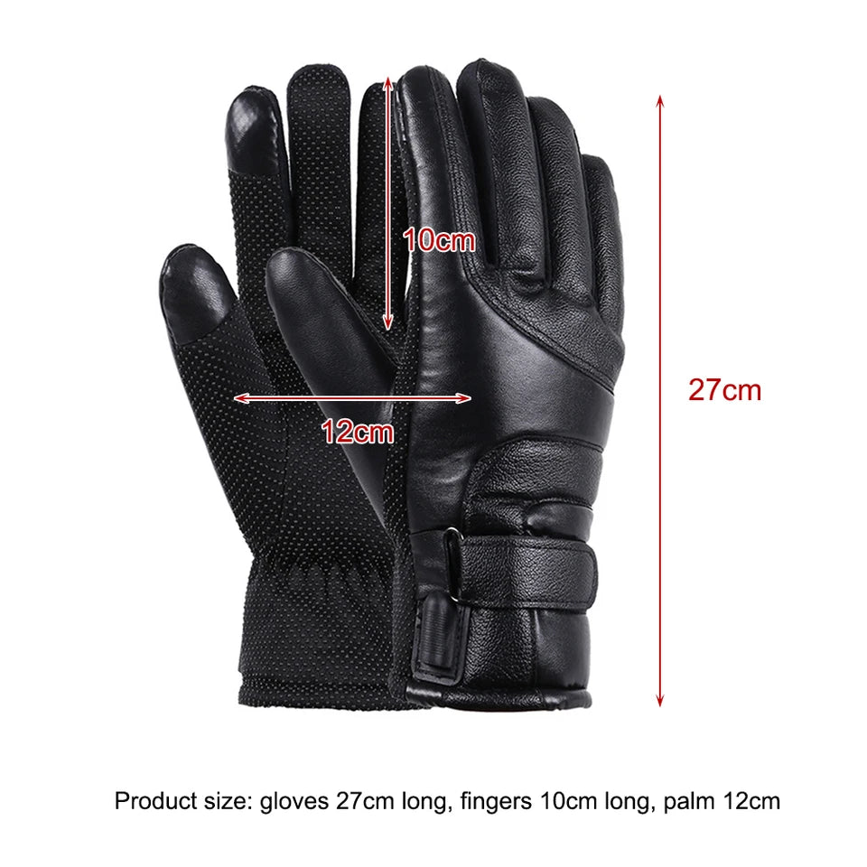 Heated Full Finger Mittens Touch Screen USB Electric Heating Gloves Ergonomics Constant Temperature for Indoor Home Outdoor