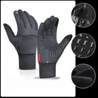 Autumn/Winter Warm Windproof  Waterproof Touch Screen Gloves for Men and Women Ideal for Outdoor Fishing Running Cycling, Skiing
