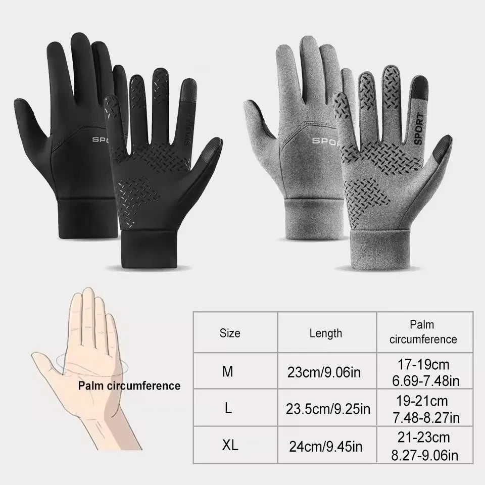 Autumn and Winter Touchscreen Men's and Women's Warm Gloves Plush Outdoor Sports Windproof and Cold Proof Cycling Gloves